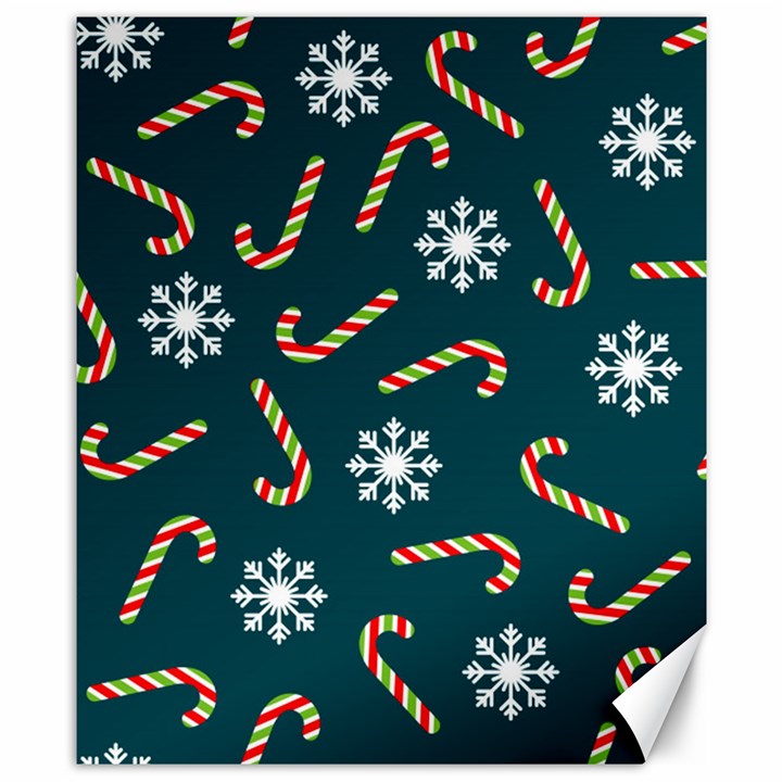 Christmas Seamless Pattern With Candies Snowflakes Canvas 8  x 10 