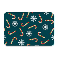 Christmas Seamless Pattern With Candies Snowflakes Plate Mats by Ket1n9