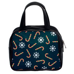 Christmas Seamless Pattern With Candies Snowflakes Classic Handbag (two Sides) by Ket1n9