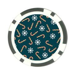 Christmas Seamless Pattern With Candies Snowflakes Poker Chip Card Guard (10 Pack) by Ket1n9