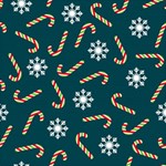 Christmas Seamless Pattern With Candies Snowflakes Play Mat (Square) Front