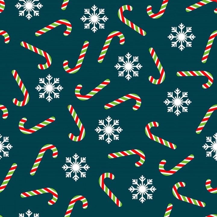 Christmas Seamless Pattern With Candies Snowflakes Play Mat (Square)