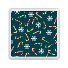 Christmas Seamless Pattern With Candies Snowflakes Memory Card Reader (square) by Ket1n9