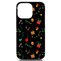 Christmas Pattern Texture Colorful Wallpaper Iphone 14 Pro Max Black Uv Print Case by Ket1n9