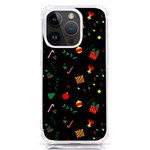 Christmas Pattern Texture Colorful Wallpaper iPhone 14 Pro TPU UV Print Case Front