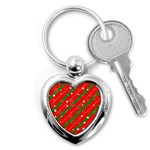 Christmas Paper Star Texture Key Chain (Heart) Front