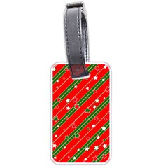 Christmas Paper Star Texture Luggage Tag (one Side) by Ket1n9