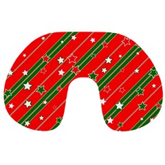 Christmas Paper Star Texture Travel Neck Pillow by Ket1n9