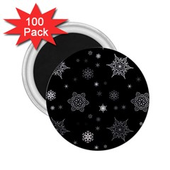 Christmas Snowflake Seamless Pattern With Tiled Falling Snow 2 25  Magnets (100 Pack)  by Ket1n9