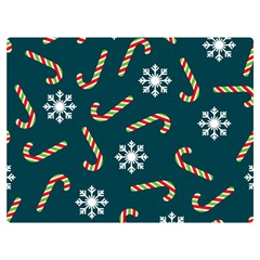 Christmas Seamless Pattern With Candies Snowflakes Premium Plush Fleece Blanket (extra Small) by Ket1n9