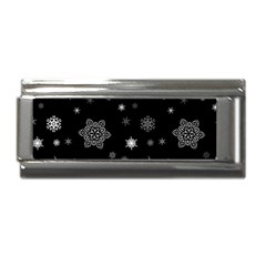 Christmas Snowflake Seamless Pattern With Tiled Falling Snow Superlink Italian Charm (9mm) by Ket1n9