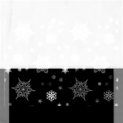 Christmas Snowflake Seamless Pattern With Tiled Falling Snow Rectangular Jigsaw Puzzl by Ket1n9