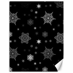 Christmas Snowflake Seamless Pattern With Tiled Falling Snow Canvas 12  X 16  by Ket1n9