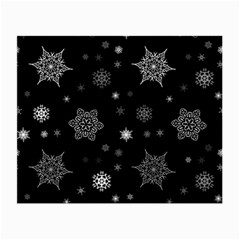 Christmas Snowflake Seamless Pattern With Tiled Falling Snow Small Glasses Cloth (2 Sides) by Ket1n9