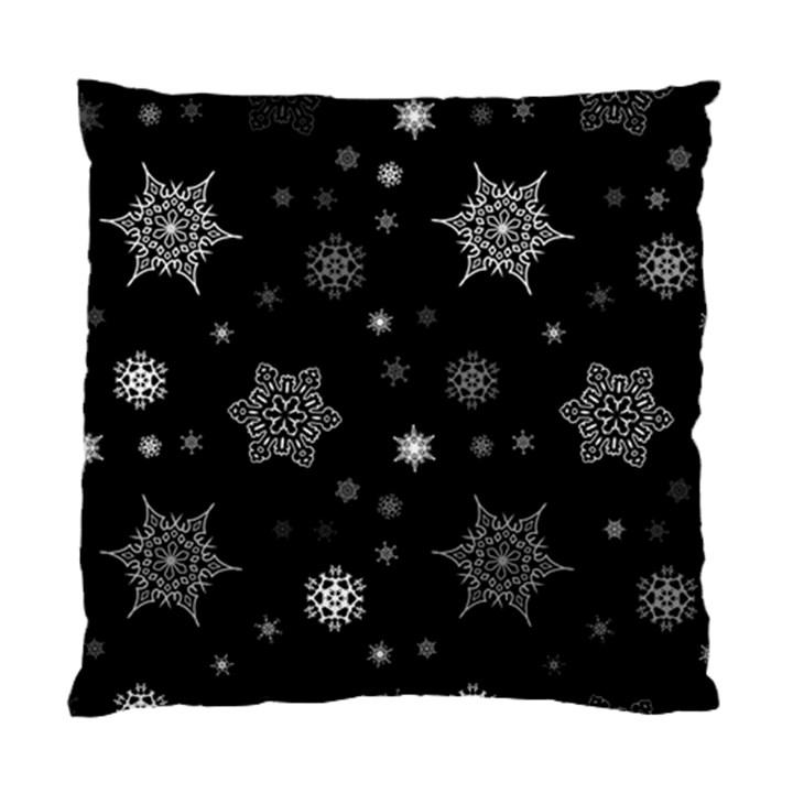 Christmas Snowflake Seamless Pattern With Tiled Falling Snow Standard Cushion Case (Two Sides)