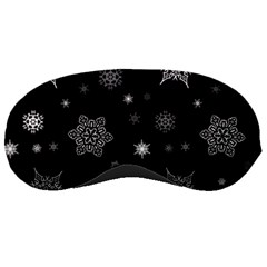 Christmas Snowflake Seamless Pattern With Tiled Falling Snow Sleep Mask by Ket1n9