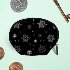 Christmas Snowflake Seamless Pattern With Tiled Falling Snow Accessory Pouch (small)