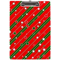 Christmas Paper Star Texture A4 Acrylic Clipboard by Ket1n9