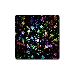 Christmas Star Gloss Lights Light Square Magnet by Ket1n9