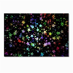 Christmas Star Gloss Lights Light Postcard 4 x 6  (pkg Of 10) by Ket1n9