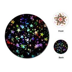 Christmas Star Gloss Lights Light Playing Cards Single Design (round) by Ket1n9