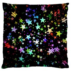 Christmas Star Gloss Lights Light Large Cushion Case (two Sides) by Ket1n9