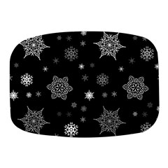 Christmas Snowflake Seamless Pattern With Tiled Falling Snow Mini Square Pill Box by Ket1n9