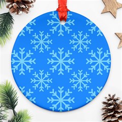 Holiday Celebration Decoration Background Christmas Ornament (round) by Ket1n9