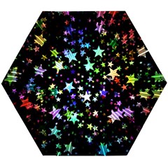 Christmas Star Gloss Lights Light Wooden Puzzle Hexagon by Ket1n9