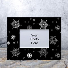 Christmas Snowflake Seamless Pattern With Tiled Falling Snow White Tabletop Photo Frame 4 x6  by Ket1n9