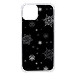 Christmas Snowflake Seamless Pattern With Tiled Falling Snow iPhone 14 TPU UV Print Case Front