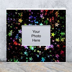 Christmas Star Gloss Lights Light White Wall Photo Frame 5  x 7 