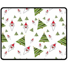 Christmas-santa-claus-decoration Fleece Blanket (medium) by Ket1n9