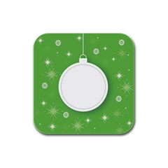 Christmas-bauble-ball Rubber Square Coaster (4 Pack) by Ket1n9