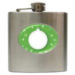 Christmas-bauble-ball Hip Flask (6 oz) Front