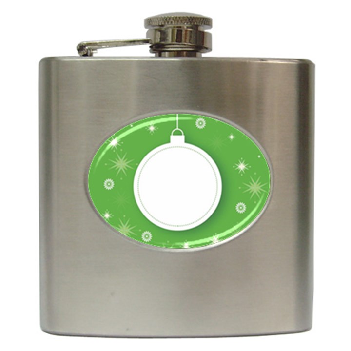 Christmas-bauble-ball Hip Flask (6 oz)