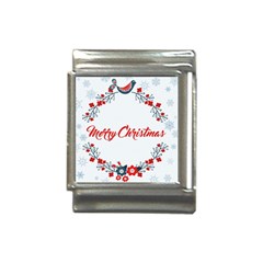 Merry-christmas-christmas-greeting Italian Charm (13mm) by Ket1n9