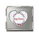 Merry-christmas-christmas-greeting Mega Link Heart Italian Charm (18mm) Front