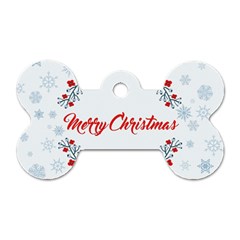 Merry-christmas-christmas-greeting Dog Tag Bone (one Side) by Ket1n9