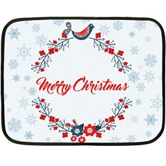 Merry-christmas-christmas-greeting Two Sides Fleece Blanket (mini) by Ket1n9