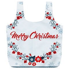 Merry-christmas-christmas-greeting Full Print Recycle Bag (xl) by Ket1n9