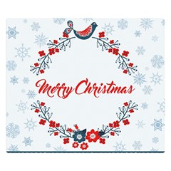 Merry-christmas-christmas-greeting Two Sides Premium Plush Fleece Blanket (small) by Ket1n9