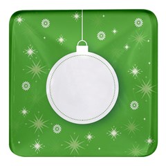 Christmas-bauble-ball Square Glass Fridge Magnet (4 Pack) by Ket1n9