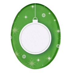 Christmas-bauble-ball Oval Glass Fridge Magnet (4 Pack) by Ket1n9