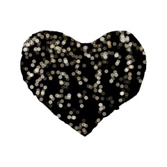 Christmas-bokeh-lights-background Standard 16  Premium Heart Shape Cushions by Ket1n9