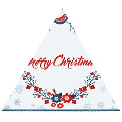 Merry-christmas-christmas-greeting Wooden Puzzle Triangle by Ket1n9