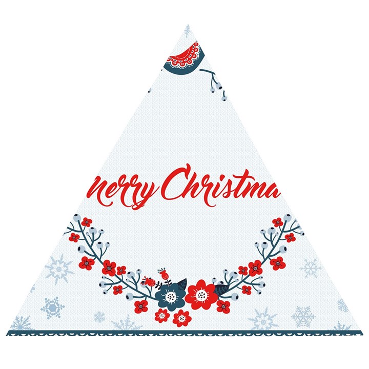 Merry-christmas-christmas-greeting Wooden Puzzle Triangle