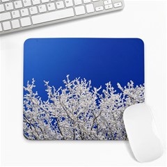 Crown-aesthetic-branches-hoarfrost- Large Mousepad by Ket1n9