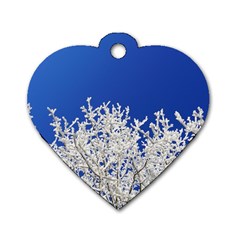 Crown-aesthetic-branches-hoarfrost- Dog Tag Heart (two Sides)