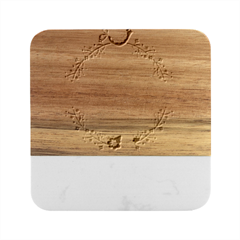 Merry-christmas-christmas-greeting Marble Wood Coaster (square) by Ket1n9